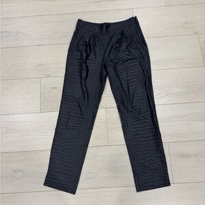 Catherine Malandrino Faux Leather Croc Jogger Trousers